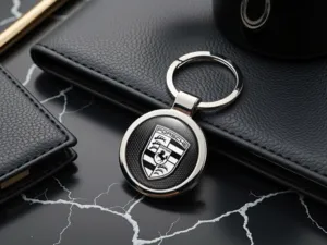 Porsche Portachiavi Supporto Finitura Metallica Robusta